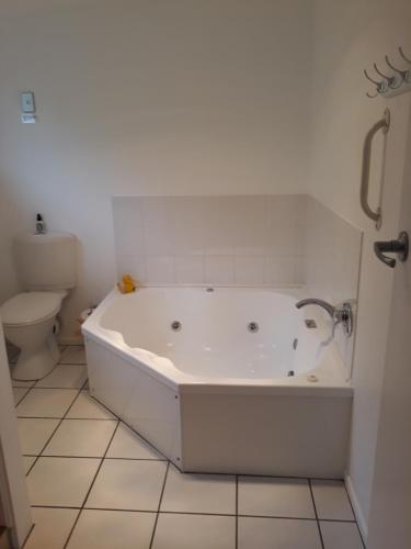 Koupelna v ubytování Mokau Motels
