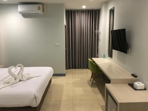 TV a/nebo společenská místnost v ubytování Zleep D Hotel