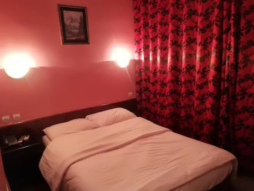 Ein Bett oder Betten in einem Zimmer der Unterkunft Hotel De L'aeroport