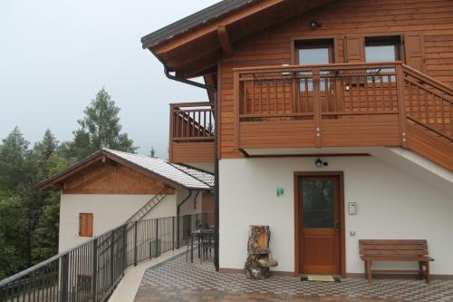 Balkón alebo terasa v ubytovaní Agritur Maso Rauter