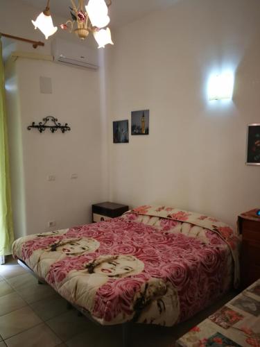 een slaapkamer met een groot bed in een kamer bij Casa Teatro Greco in Catania