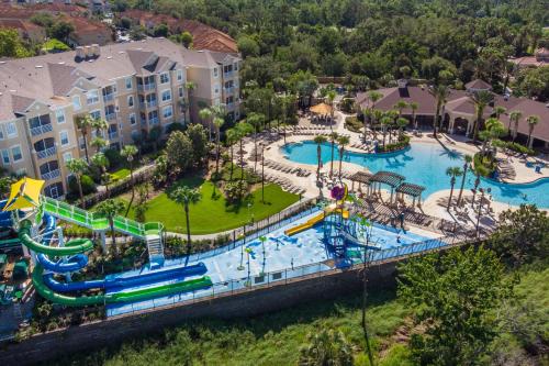 an aerial view of a water park at a resort at Windsor Hills Resort 2 Miles to Disney 6-Bedroom 4-Bathrooms Villa with Private Pool and Spa in Orlando