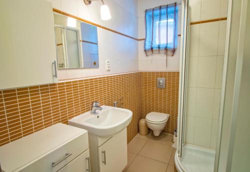 Koupelna v ubytování K2 Aparthotel Klínovec Views - Mezonet Apt