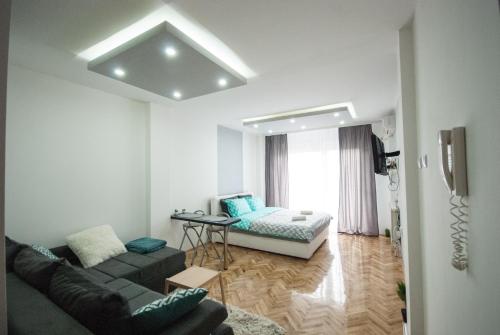 Χώρος καθιστικού στο MM Lux Apartment, Novi Sad