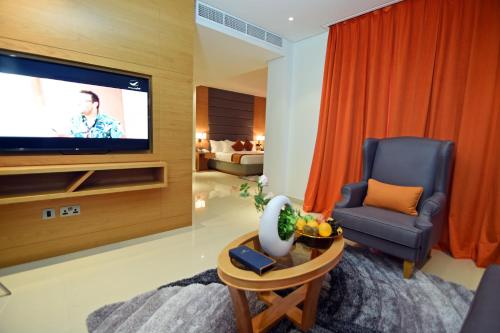 تلفاز و/أو أجهزة ترفيهية في Meshal Hotel