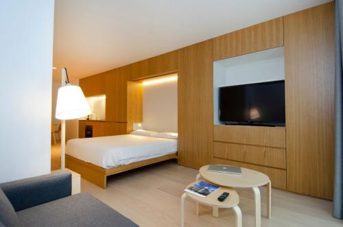 Katil atau katil-katil dalam bilik di Hoom Apartments Juan Bravo
