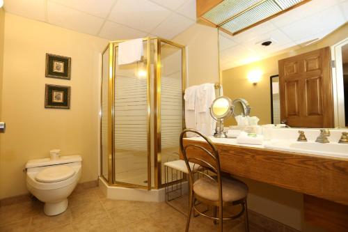 Kylpyhuone majoituspaikassa Motel Grand-Pré Inc