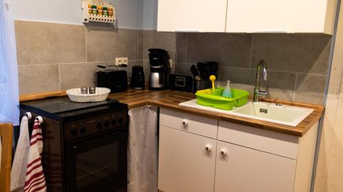 Kuchyň nebo kuchyňský kout v ubytování Ferienwohnung Sorgatz