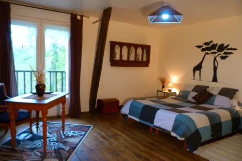 Cama o camas de una habitación en Le Moulin de Fillièvres