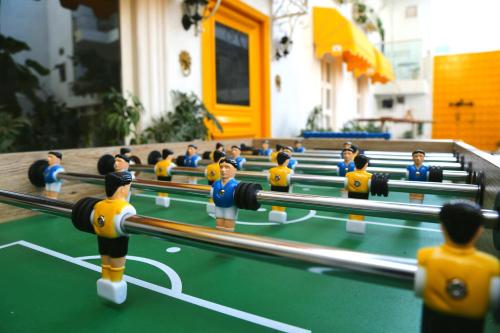 a group of lego men playing a game of pool at Stay Banaras - A Boutique Hotel in Varanasi
