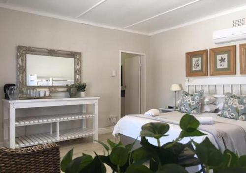 a bedroom with a bed and a mirror at Wagon Wheel Country Lodge in Beaufort West