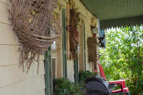 a building with a wreath on the side of it at Bugaboo Cottages in Summerside