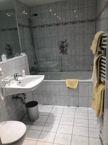 Bilik mandi di Mokni's Palais Hotel & SPA