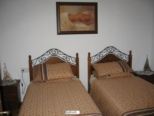 A bed or beds in a room at Beautiful 1 bedroom apartment in Roda, Los Alcazares. Larger than average.