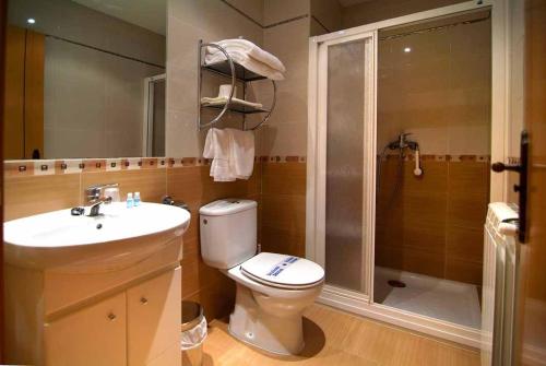 Koupelna v ubytování Hotel Gomar