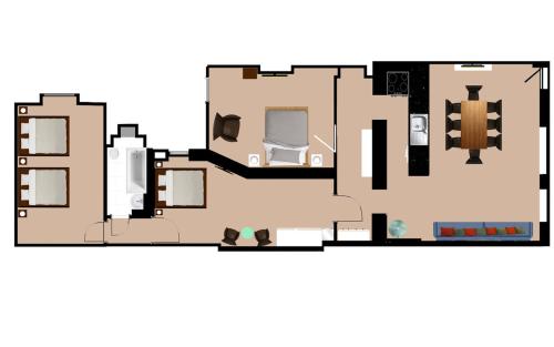 a floor plan of a house at primeflats - Apartment Kattegat Berlin-Wedding in Berlin