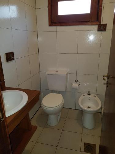 Ένα μπάνιο στο Un Lugar Hotel Cabañas