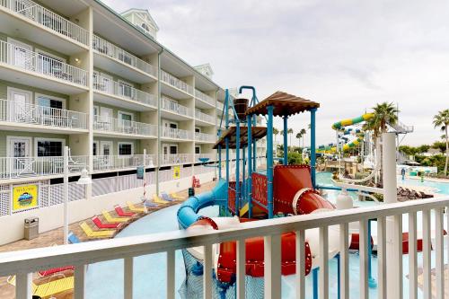 a view of a water park at a resort at Harbourside at Marker Condos in Clearwater Beach