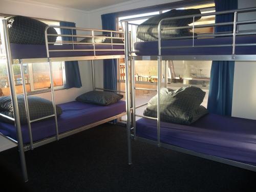 Bunk bed o mga bunk bed sa kuwarto sa Mount Backpackers