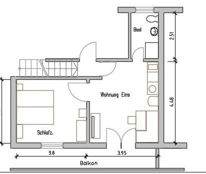 a floor plan of a house at Gästehaus Sonnenbichl in Reit im Winkl