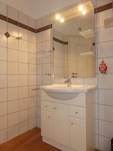 Koupelna v ubytování Landhaus am Haff