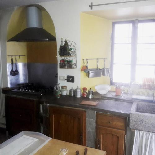Kuchyň nebo kuchyňský kout v ubytování B&B Borgo del Fornello