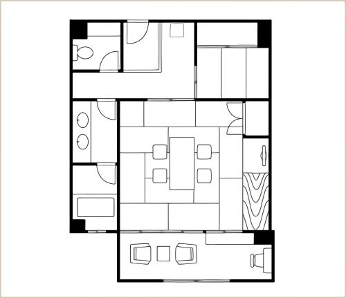 a floor plan of a house at Nasu Onsen Sanraku in Nasu