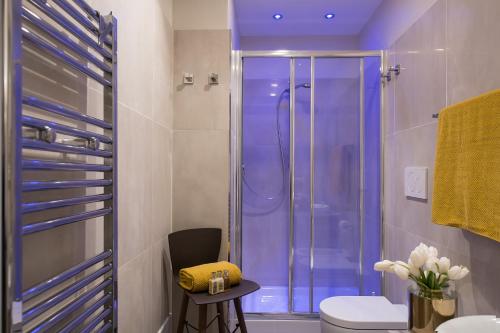 a bathroom with a shower and a toilet at Marvellous apt near Vatican in Rome