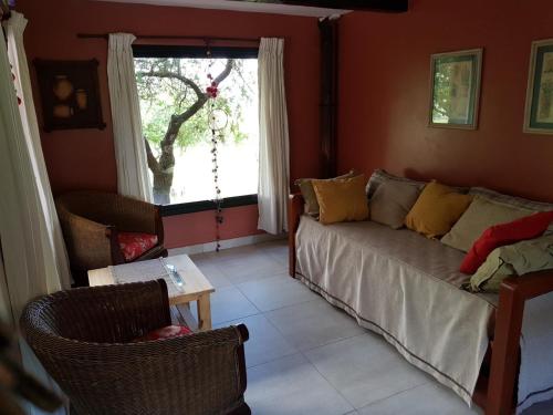 La Morada tesisinde bir oturma alanı