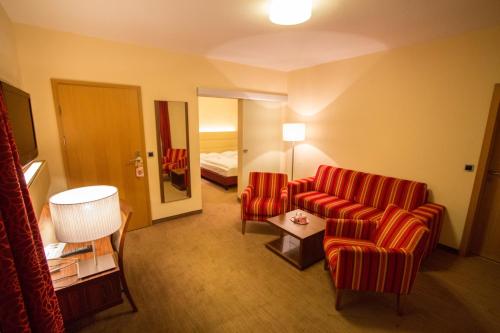 Koupelna v ubytování SCHÖNIS-Landhotel