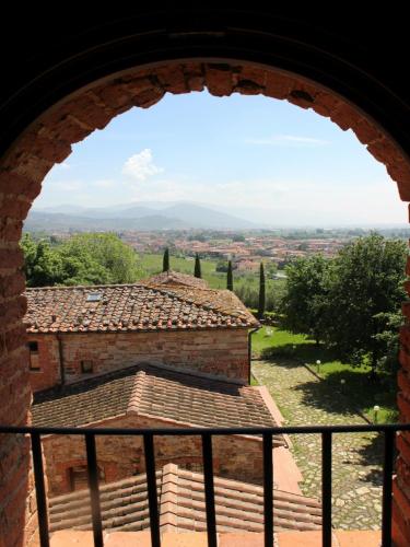 a view from the window of a building at Borgo Antico Casalbosco Holiday Home & Winery in Santomato 