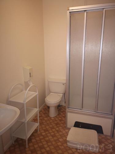 a bathroom with a toilet and a sink at Westgate Hotel in Oxford