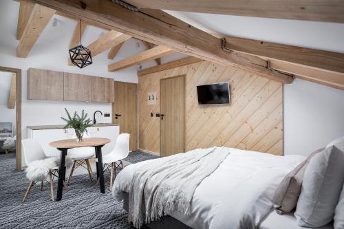 Tempat tidur dalam kamar di Villa Górska Ski & Bike