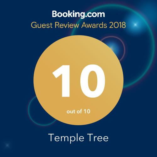 Certifikát, hodnocení, plakát nebo jiný dokument vystavený v ubytování Temple Tree