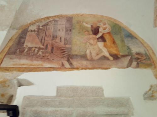 a painting on the wall of a building at Hotel Grazia Eboli in Eboli