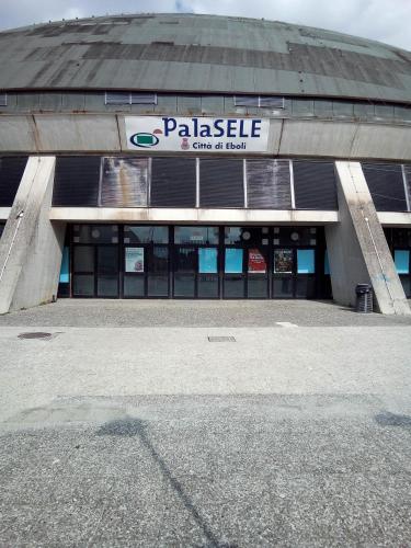 a building with a sign on the front of it at Hotel Grazia Eboli in Eboli