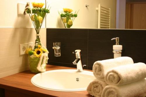 Koupelna v ubytování Hotel Mall