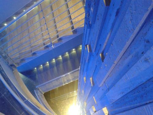 an overhead view of a building with a blue ceiling at Hotel L'Approdo in Anzio