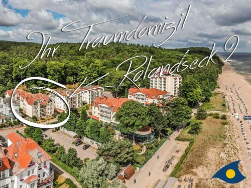 an aerial view of a resort on the beach at Rolandseck II Whg 07 in Bansin