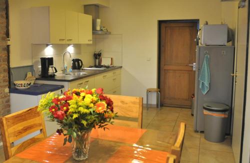 Η κουζίνα ή μικρή κουζίνα στο Vakantiehuis Vijlen