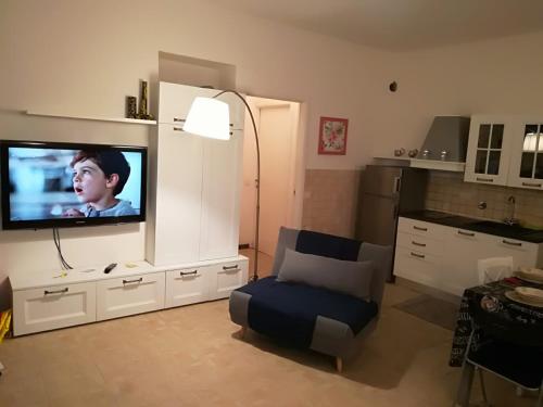 Televízia a/alebo spoločenská miestnosť v ubytovaní Apartment Zeus Superior