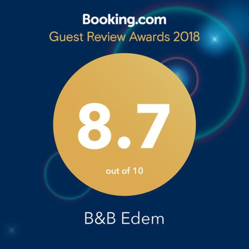 Certifikát, hodnocení, plakát nebo jiný dokument vystavený v ubytování B&B Edem
