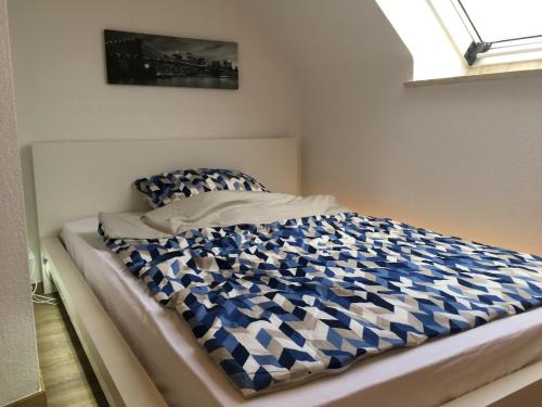 Postel nebo postele na pokoji v ubytování Ferienhaus Talblick