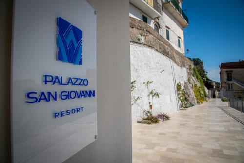 a sign for a san giovanni house on a wall at Palazzo San Giovanni Amalfi Coast in Scala
