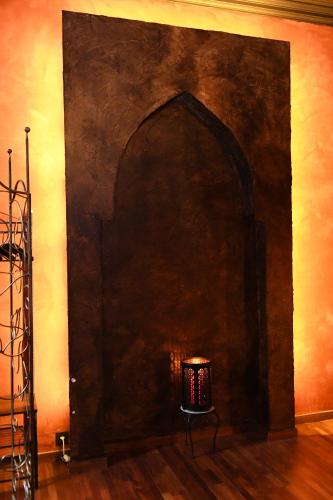 a painting of a room with a fireplace at Vip room 209 in Trooz