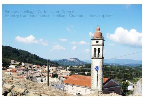 Country traditional house in Corfu village, Greece