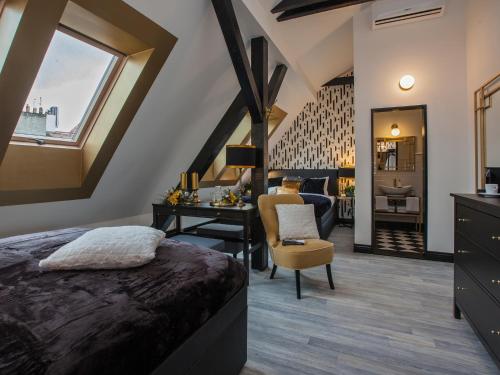 Χώρος καθιστικού στο Golden Prague Rooms