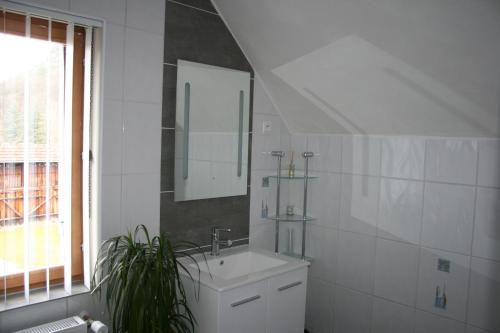 Koupelna v ubytování Chambre d'Hotes Petit Arnsbourg