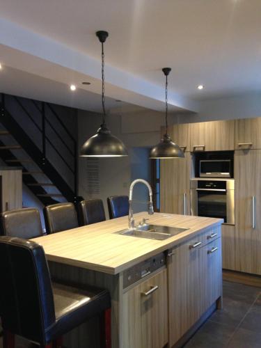 Køkken eller tekøkken på Villa Camélia