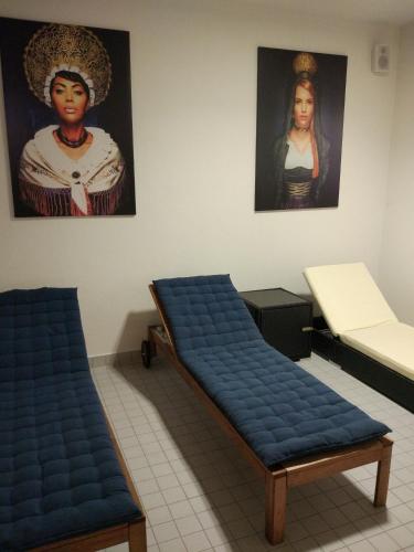 Χώρος καθιστικού στο Ferienwohnung Bollenhut